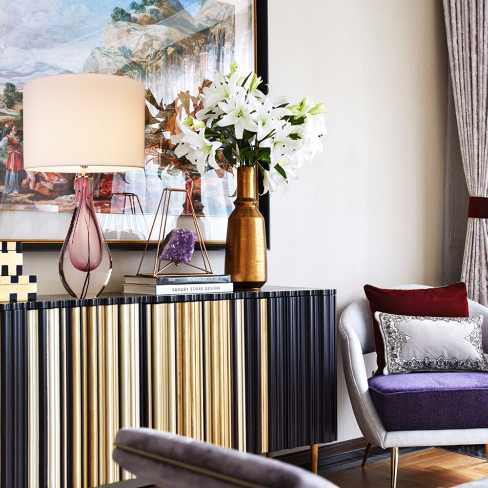 Настольная лампа белая 71х40 см Crystal BRTL3036 DELIGHT COLLECTION  00-3882446 Белый;розовый;хром  - Вид №2