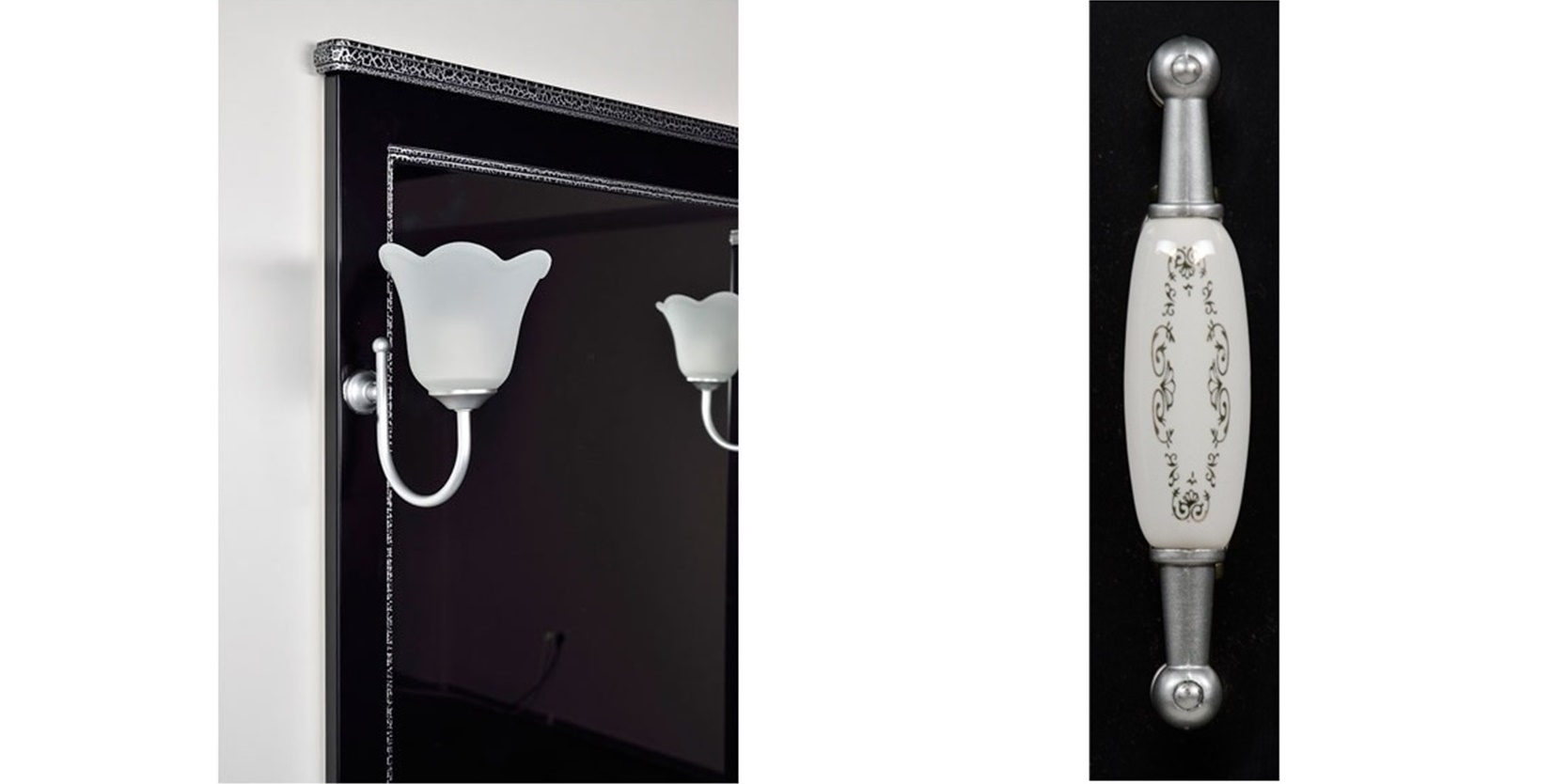 Комплект мебели Aquanet Валенса 90 черный краколет/серебро 00180447 - Вид №5