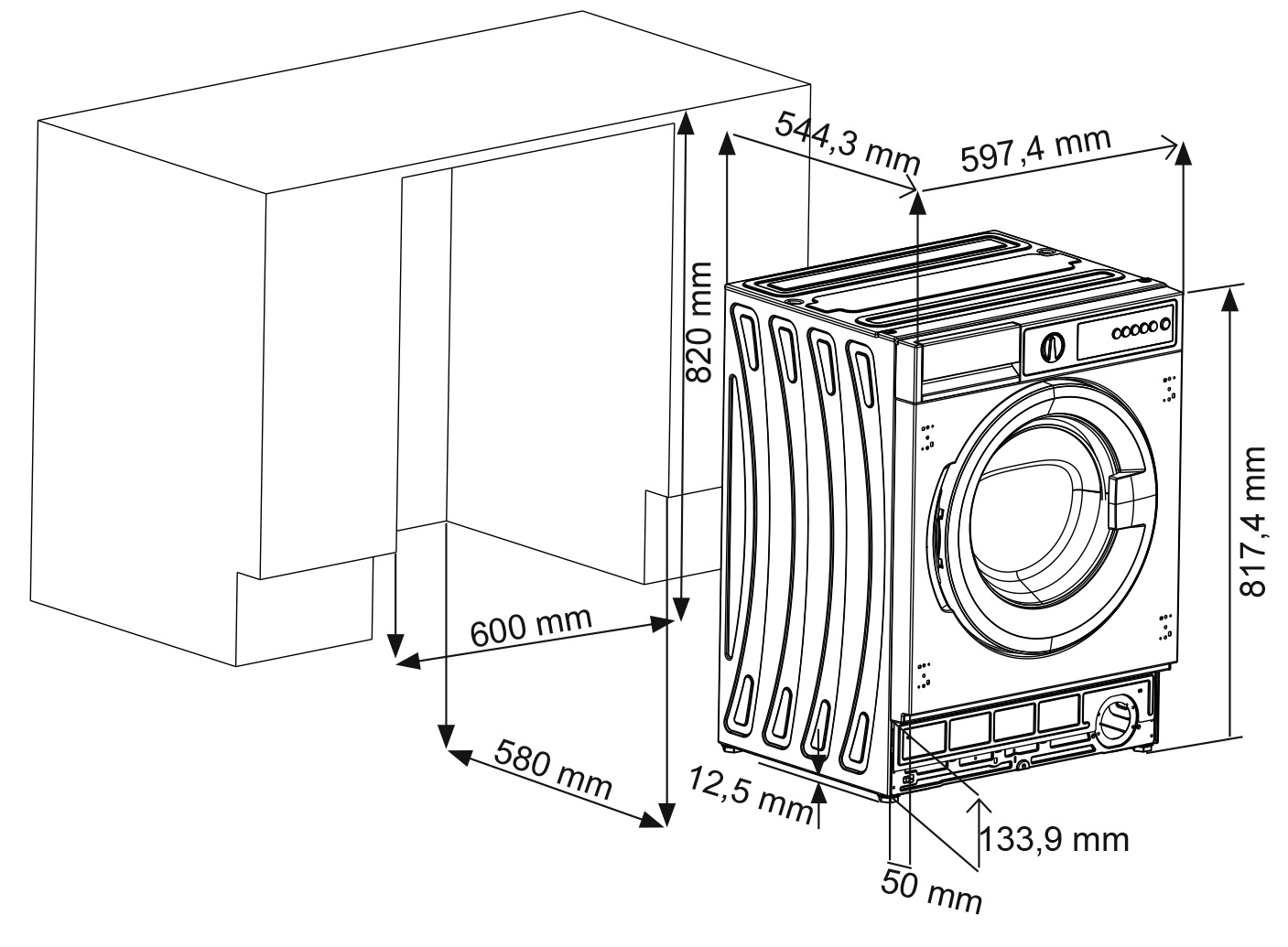 5348897 Встраиваемая стиральная машина Vestfrost VF714BI03W STDN-0057643 - Вид №1