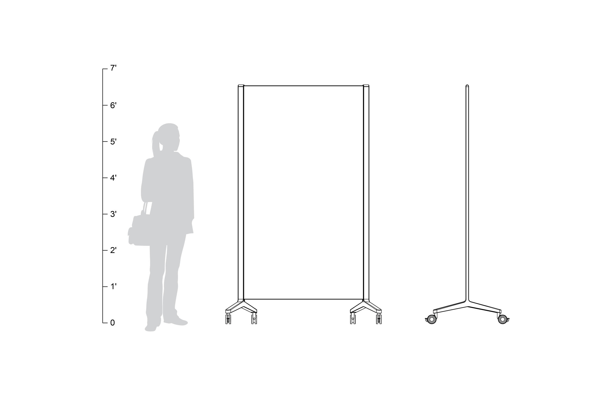 FSRT465 Мобильные стеклянные панели Jot с рамами с порошковым покрытием белой текстуры и ультра-белым диамалитовым стеклом с магнитной прослойкой и стандартной отделкой.  Forms-surfaces 