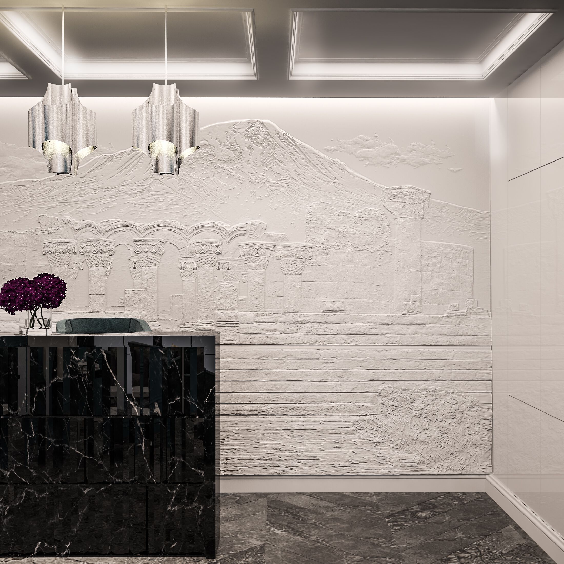 Трехмерная декоративная гипсовая панель WallDeco ZVARTNOTS ARCH-00021831 - Вид №1