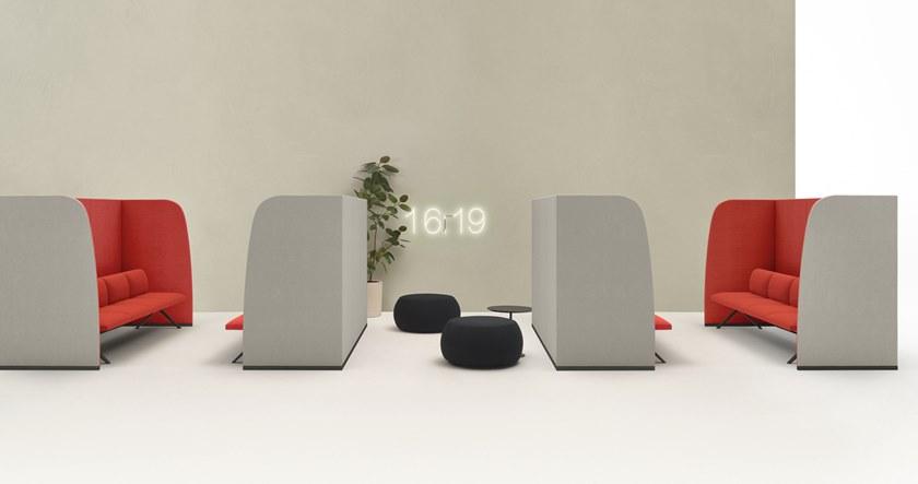 arper Отдельностоящая звукопоглощающая офисная перегородка из ткани Paravan sun-id-1397924 - Вид №3