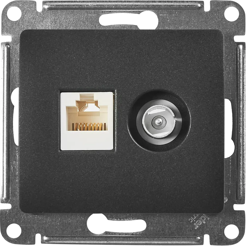 Schneider Electric Glossa - двойная компьютерная розетка RJ45 с TV-выходом 86710165 STLM-0070785