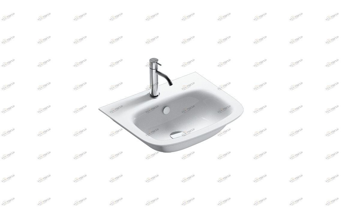 155GRON00 Подвесная раковина настенная овальная CERAMICA CATALANO GREEN ONE белая