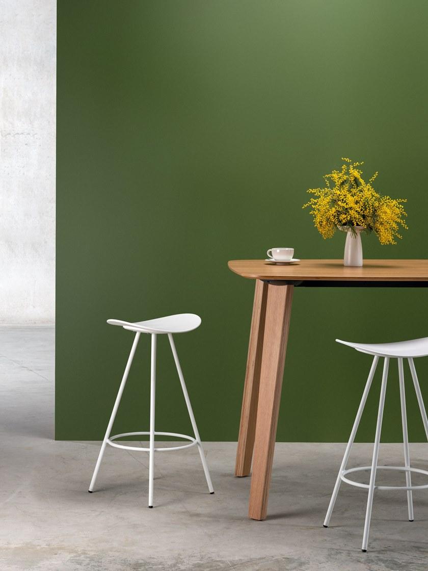 ENEA Высокий табурет с подставкой для ног из стали и полипропилена Coma sun-id-1368638 - Вид №7