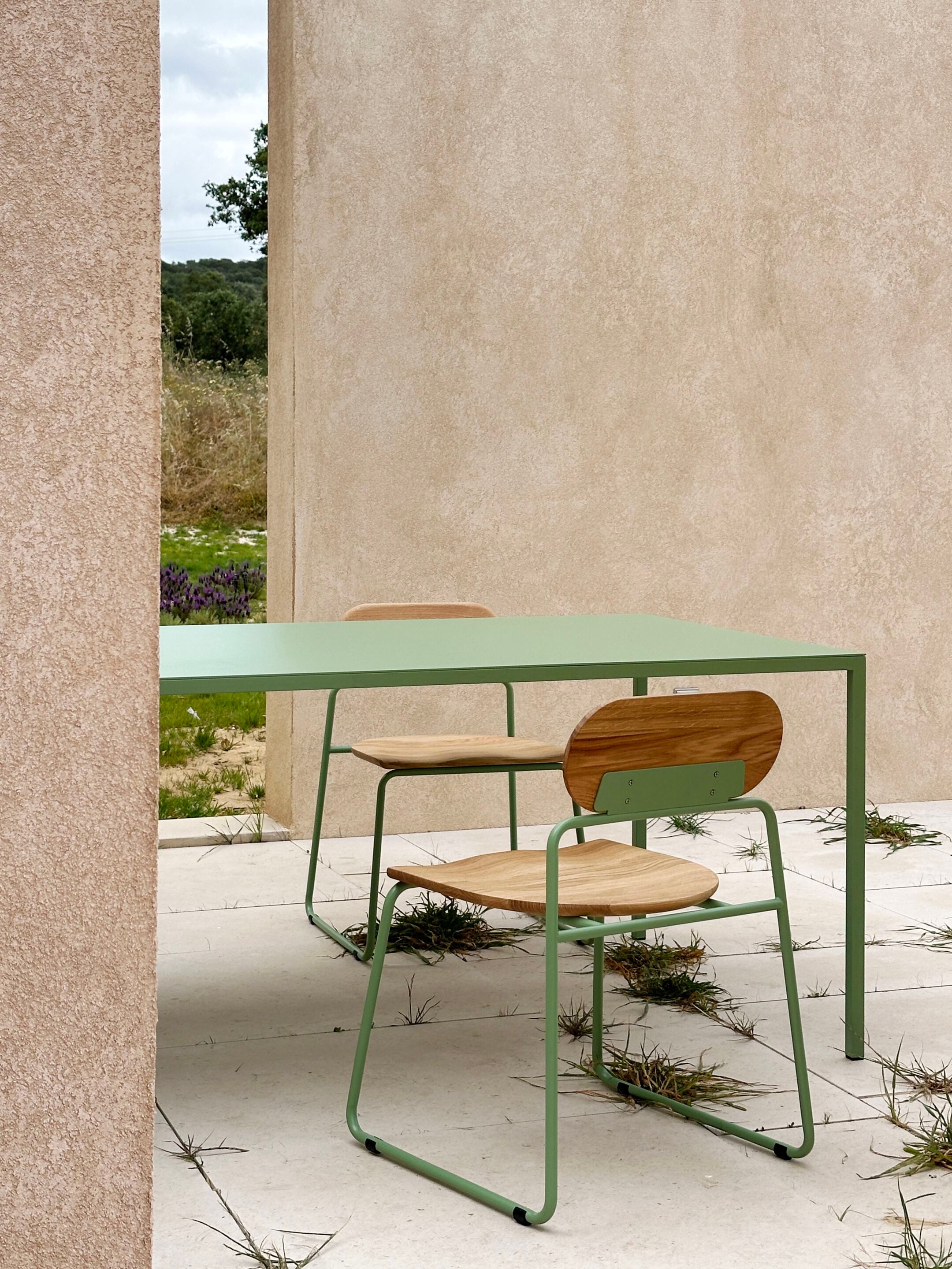 Стул для сада из металла и дерева Branca Lisboa Fio ARCH-00083823 - Вид №9