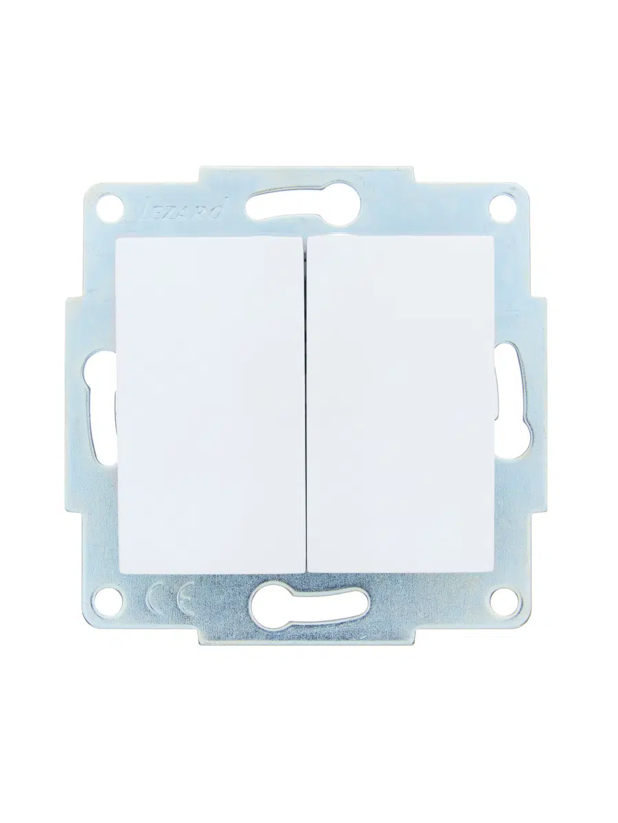 ASTI Выключатель двойной белый механизм LEZARD 7081-0288-101 - Вид №1
