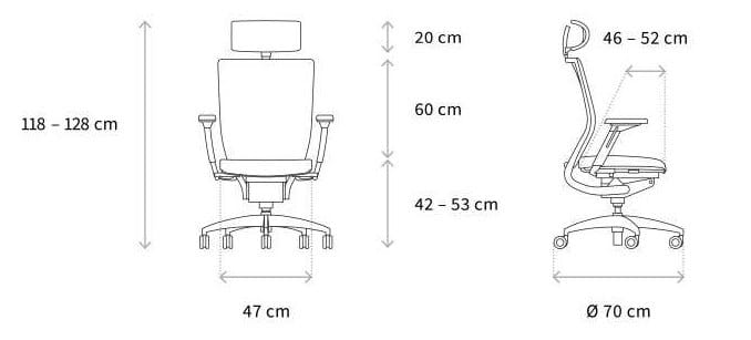 Кожаный мягкий операционный офисный стул с подголовником Wagner ARCH-00141916 - Вид №6