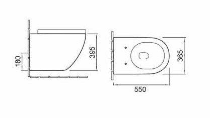 SL-5002MB Унитаз подвесной безободковый матовый чёрный LAB.Space  - Вид №1