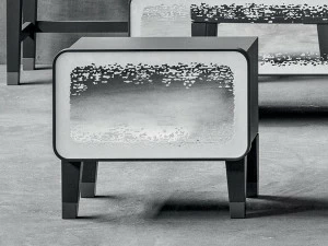 Gervasoni Прямоугольная тумбочка из орехового дерева с ящиками Brick