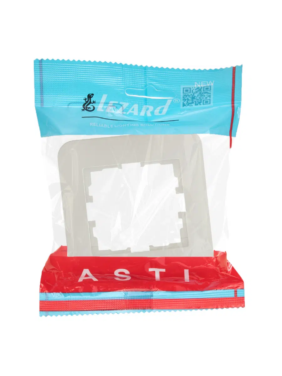 ASTI Рамка 1-ая горизонтальная б/вст крем LEZARD 7081-0300-146 - Вид №3