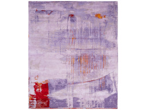 Прямоугольный ковер ручной работы из шерсти и шелка