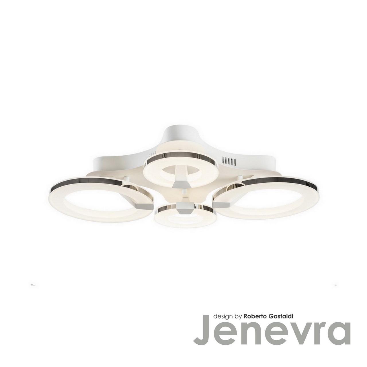 Потолочный светодиодный светильник IDLamp Jenevra 397/4PF-LEDWhitechrome IDLAMP JENEVRA 203028 Белый  - Вид №1