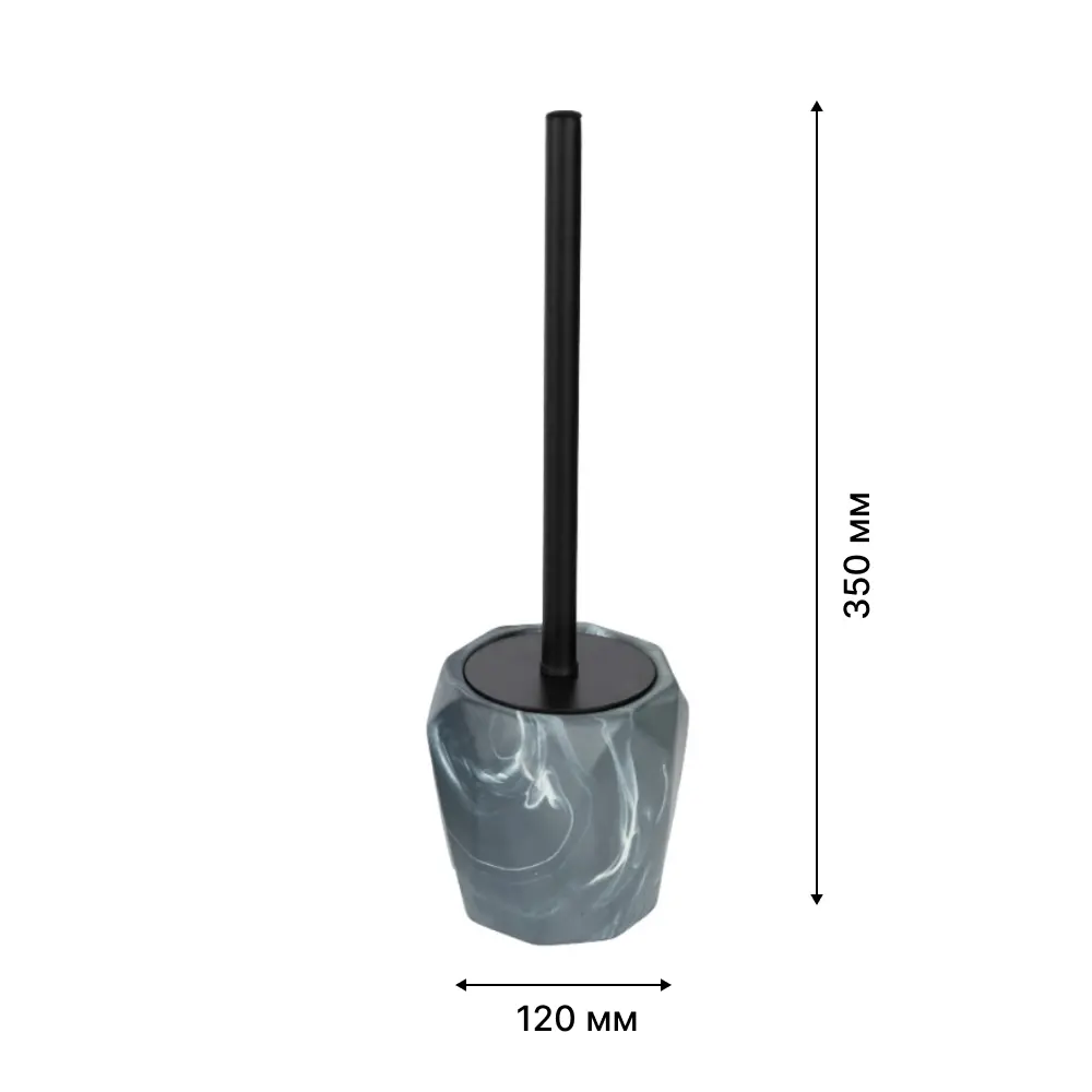 Ёршик для унитаза Lemer Maggiore керамика цвет серый/белый STLM-2195887 - Вид №1