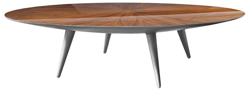 GANSK Круглый журнальный столик из фанерованной древесины  G3104 / g3105  - Вид №2