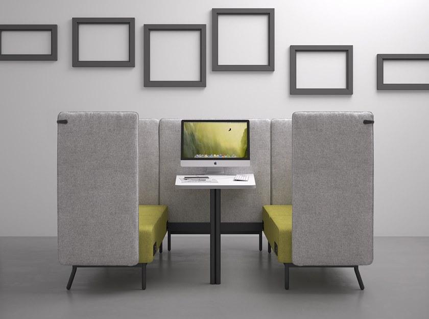 Leyform Огнестойкий офисный островок из ткани с разъемом USB Around Around lab  - Вид №3