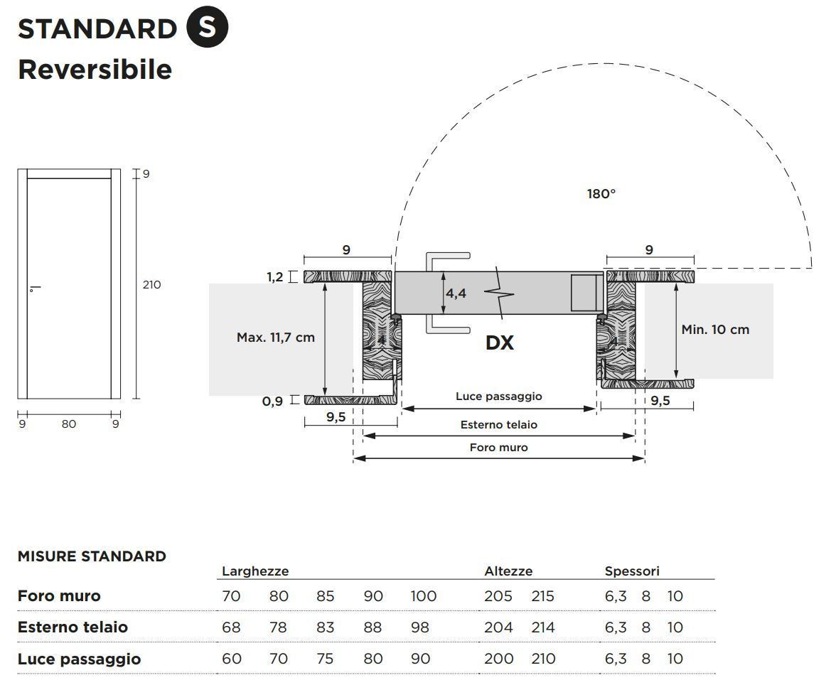 Распашная дверь с выдвижными петлями Venus Design Вера ARCH-00034941 - Вид №4