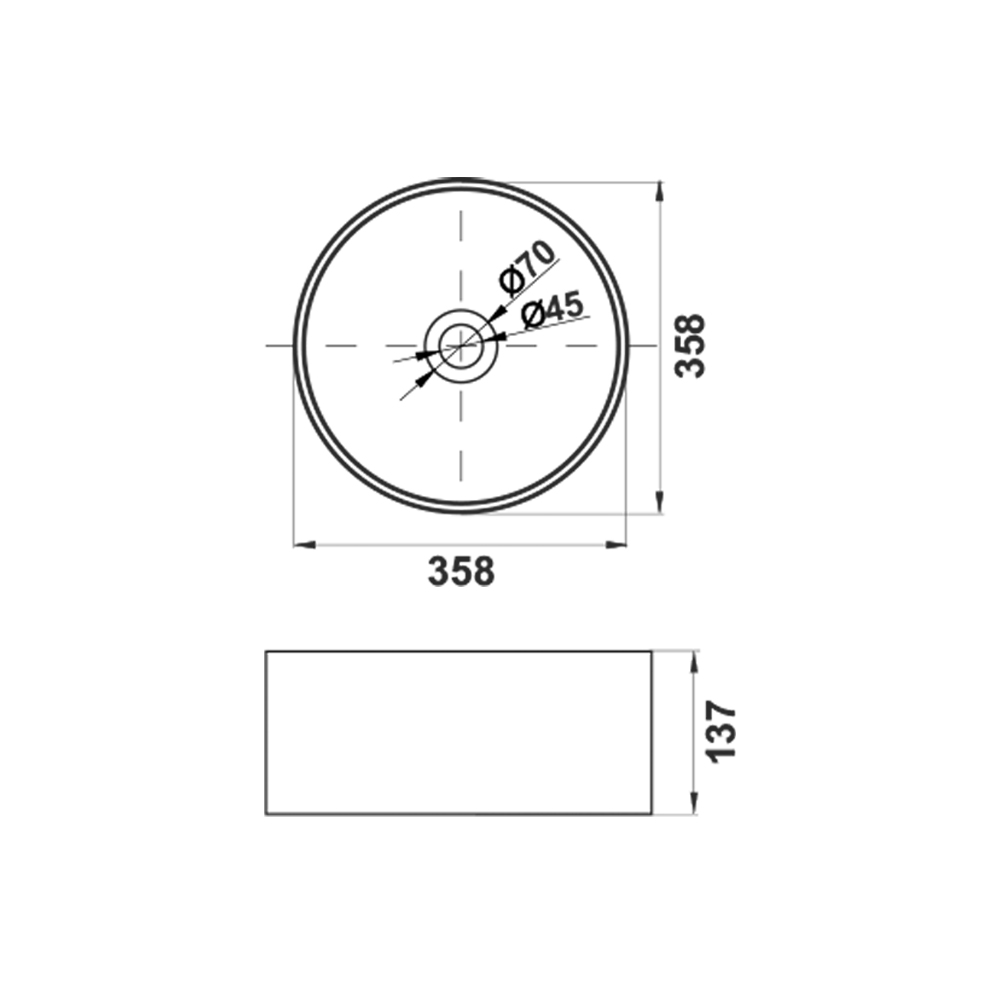 Накладная раковина melana mln-320357mdg матовая темно-серая 320357MDG-805 - Вид №2
