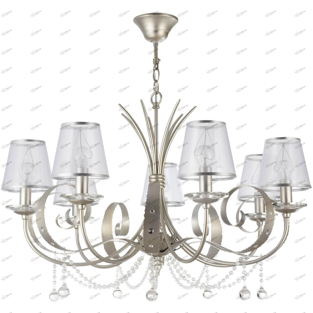 Подвесная люстра Freya Darina FR2755-PL-07-BR FREYA ДИЗАЙНЕРСКИЕ, DARINA 186864 Серебро 