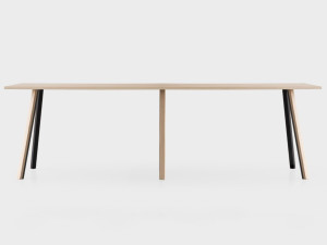 Высокий прямоугольный дубовый стол