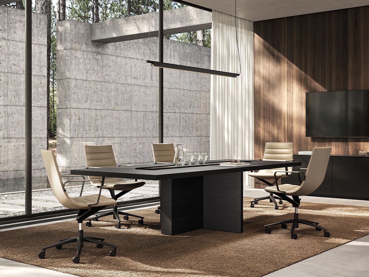 Деревянный прямоугольный стол для совещаний FREZZA Mux70 ARCH-00097739 - Вид №1