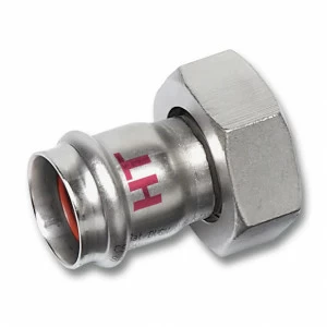 618359M221 SANHA 18359M пр.-фит. нерж., упл.фитон переход - ВР плоск. упл. 22x1 мм