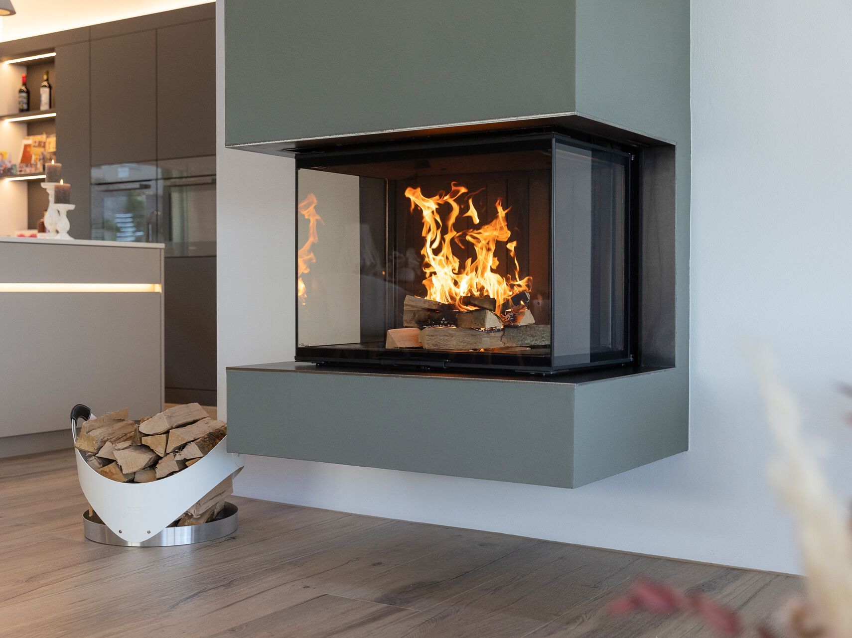Стальной дровяной камин с тройным фасадом RÜEGG RIII ARCH-00053202