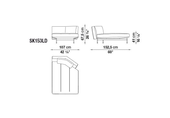 Секционный диван из ткани B&B Italia SAKé ARCH-00142615 - Вид №8