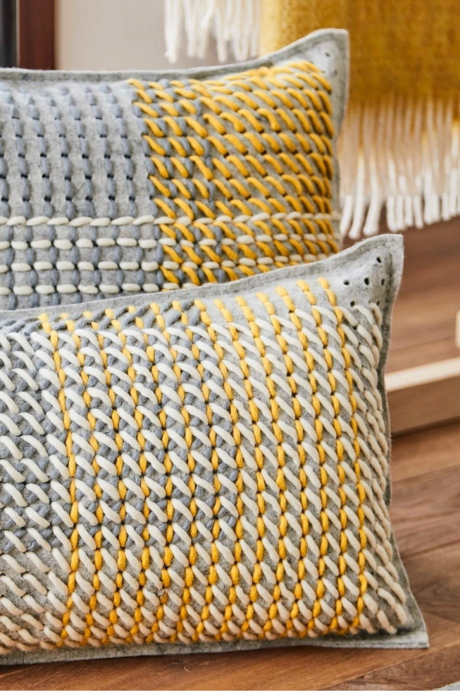 070800 Подушка Grey 61x36 см GAN Canevas Geo - Вид №2