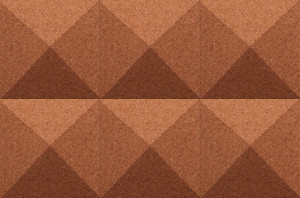 310 112 616 Пробковая 3D-плитка для стен Pyramid Terracotta GRANORTE 3DForms