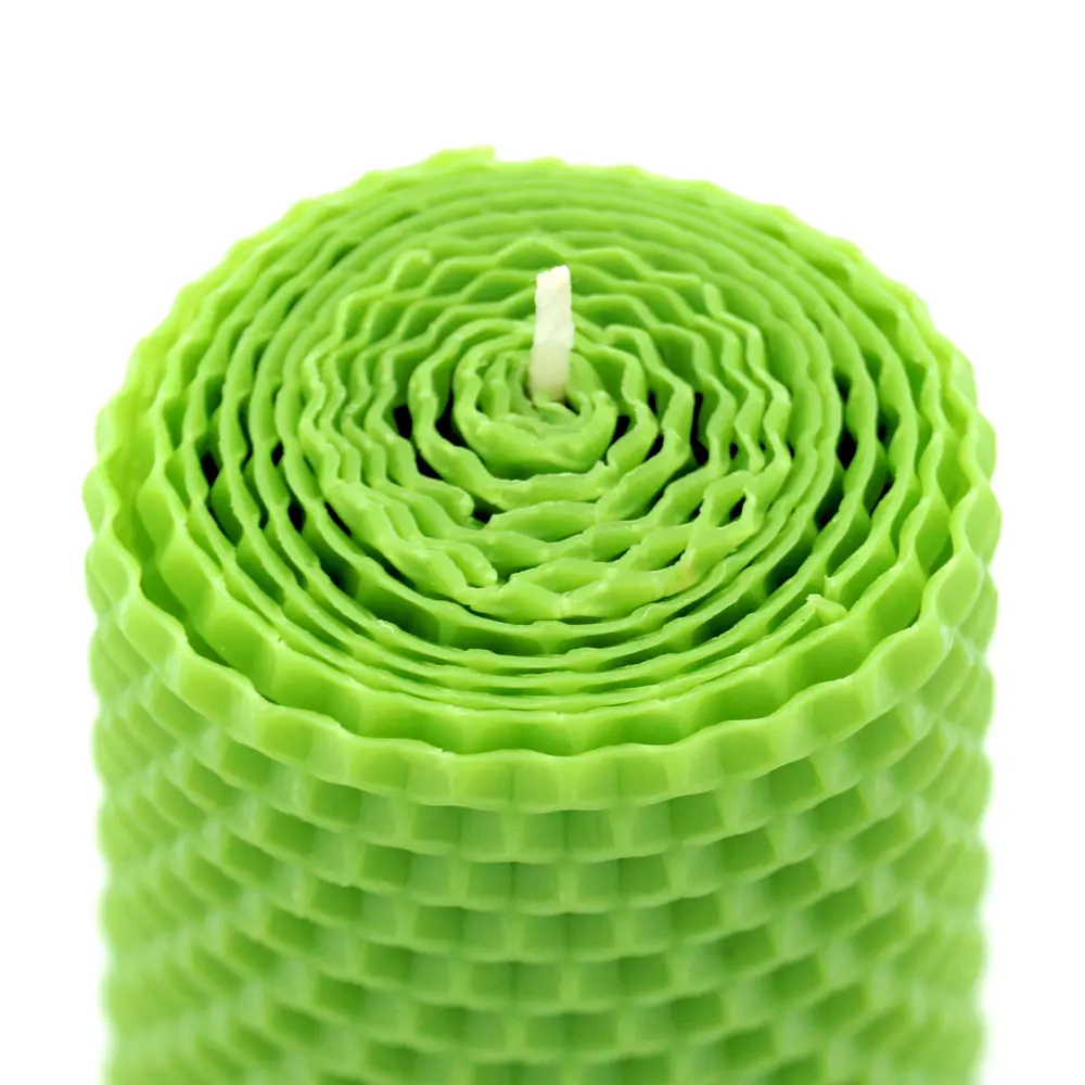 Свеча вощинная цилиндр желто-зеленая 4x26 см EVIS STLM-2064149 - Вид №1