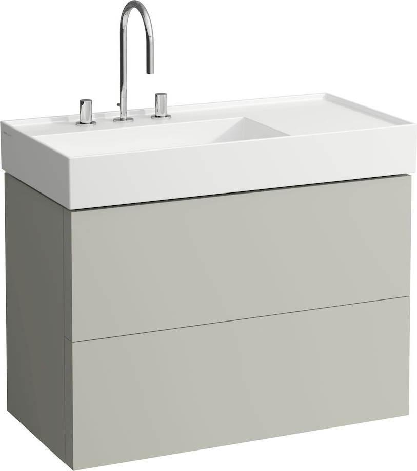 H4076180336401 Шкафчик под раковину, 2 ящика, включает в комплект органайзер, для раковины с полочкой справа 810338 LAUFEN PRO - Вид №1