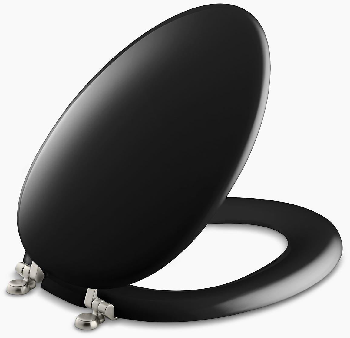KOHLER Удлиненное сиденье для унитаза Kathryn с петлями Vibrant Brushed Nickel K-4701-BN-7 