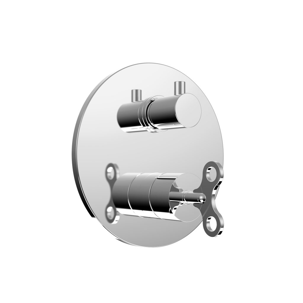 63319/3 Встроенный смеситель с механическим переключателем на 3 направления и традиционным картриджем. Bongio Acquacarica