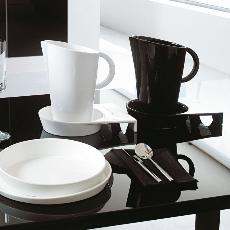 Q05BIX76 Набор графина и подносов Adriani e Rossi белый 