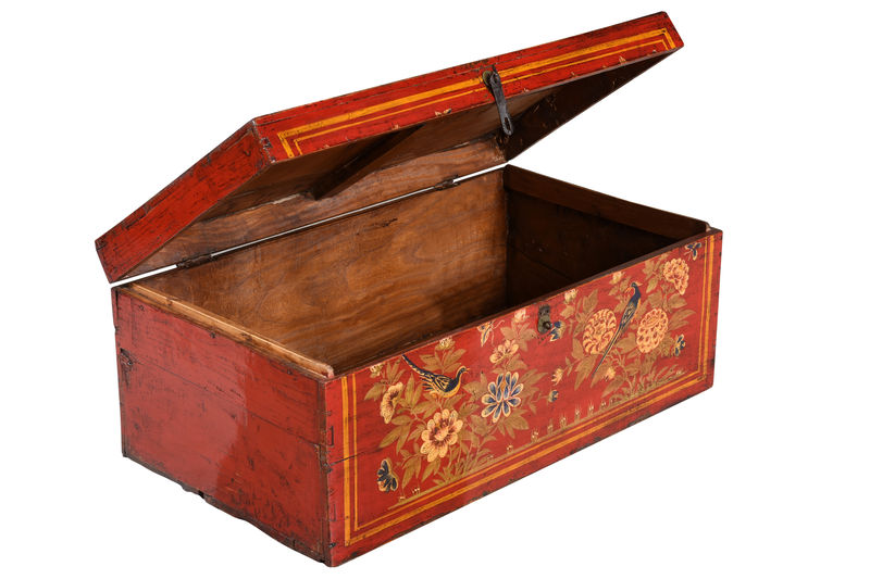 FUBR002 Красная лакированная китайская шкатулка ijlbrown  - Вид №2
