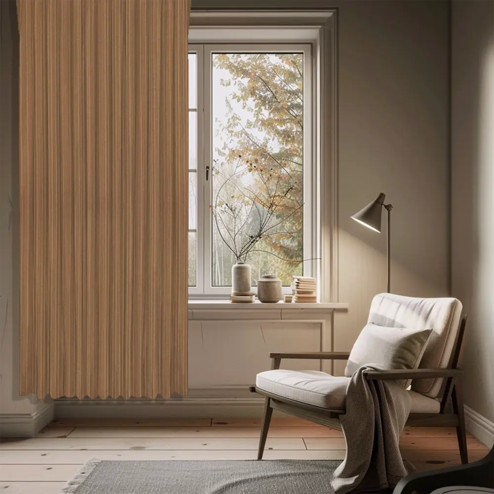 WITERRA Штора на ленте с полосками терракотового цвета 200×280 см 89427494 STLM-1576874