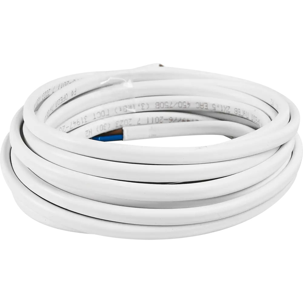 Провод ОРЕОЛ ПуГВв 2x1.5 белый 5 метров для электроинструментов 87304814 STLM-1534777 - Вид №1