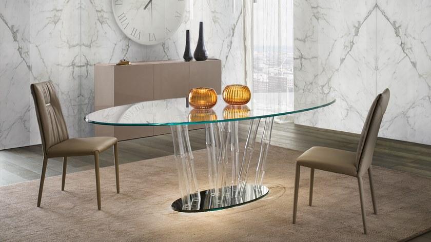 Reflex Обеденный стол из стекла Bamboo sun-id-1375004 - Вид №1