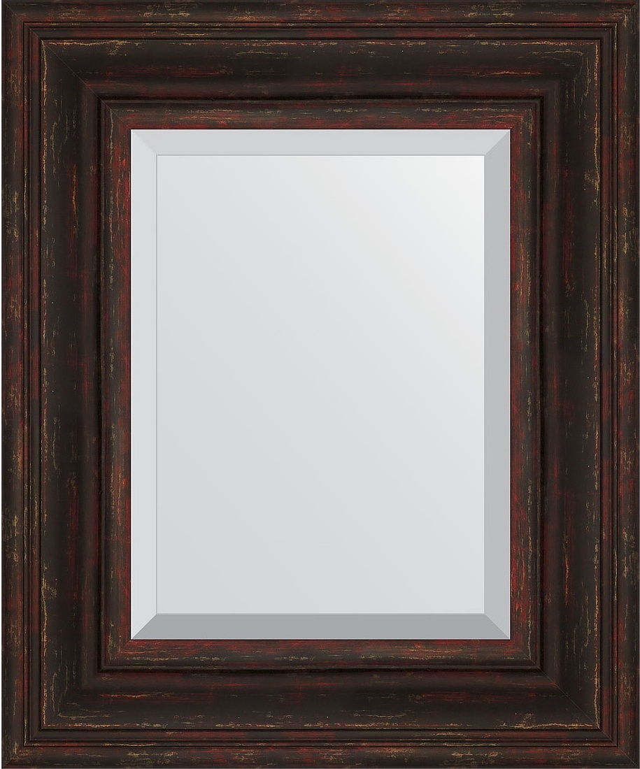 BY 3369 Зеркало с фацетом в багетной раме - темный прованс 99 mm EVOFORM Exclusive