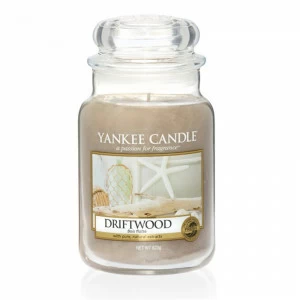 Свеча большая в стеклянной банке "Прибрежное дерево" Driftwood 623 гр 110-150 часов YANKEE CANDLE  267852 Бежевый