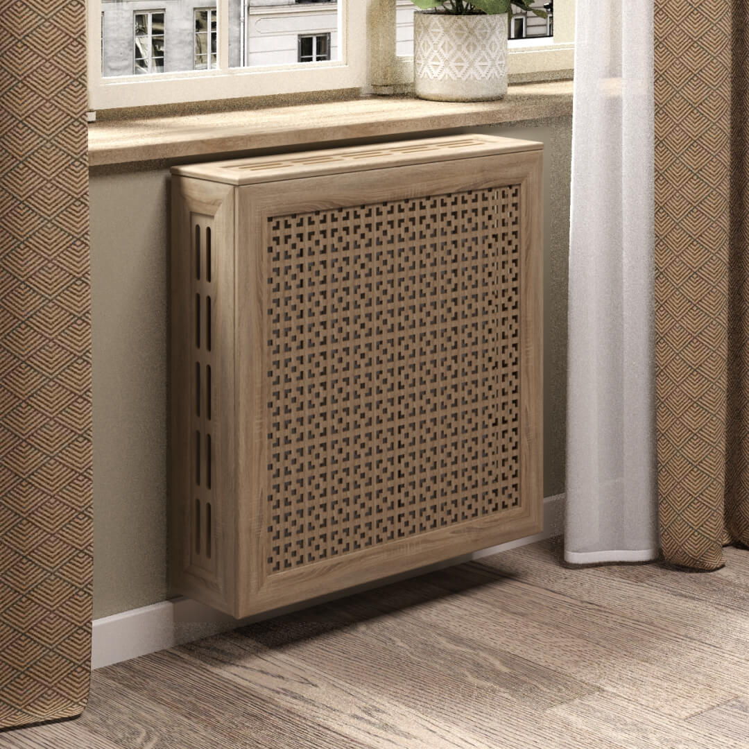 Экран для радиатора 60х60 см Дамаско дуб винтаж STELLA Standart STSR-1132 - Вид №1