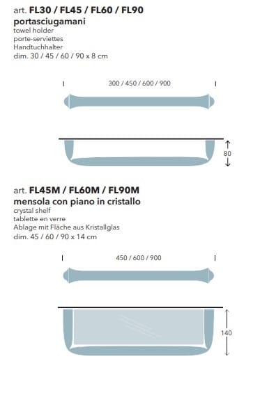 Держатель для полотенец из хромированного металла Ceramica Flaminia Fold ARCH-00054018 - Вид №2