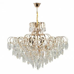 Подвесная люстра De Markt City Бриз 111011108 DE MARKT ДИЗАЙНЕРСКИЕ, БРИЗ 00-3888478 Золото;прозрачный