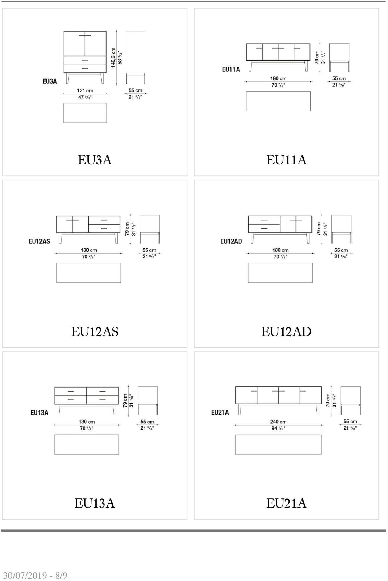 B&B Italia Буфет из эвкалипта с ящиками Eucalipto sun-id-1496132 - Вид №7