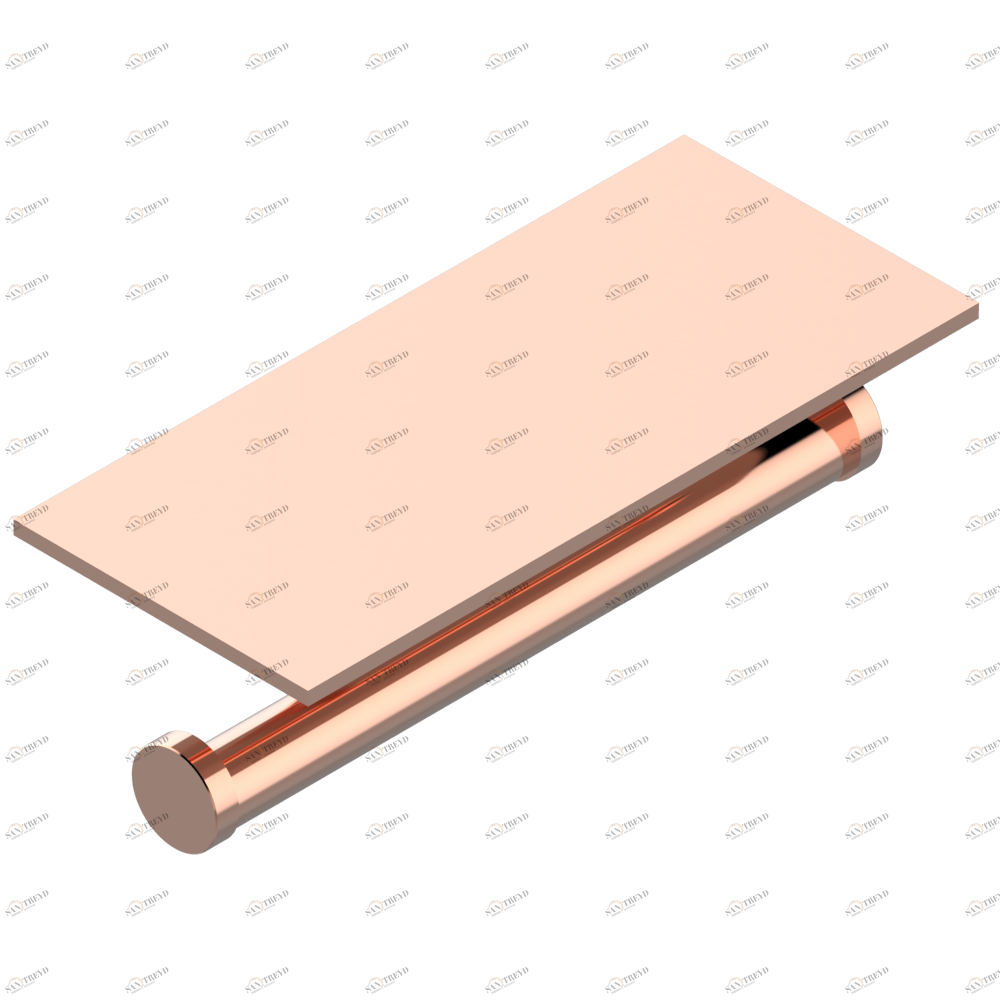 U6K-540D Бумагодержатель двойной с крышкой Thg-paris Beyond crystal с синим хрусталём Розовое золото U6K-540D CAT.F