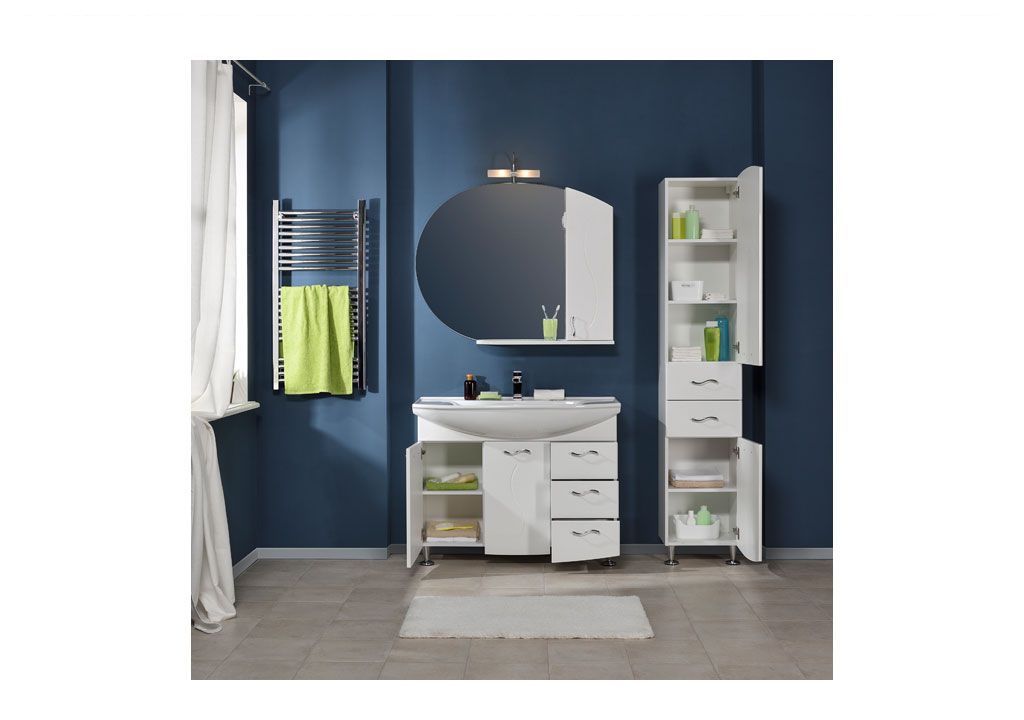 Шкаф-пенал для ванной Aquanet Моника 40 белый 0018677700186778 - Вид №6