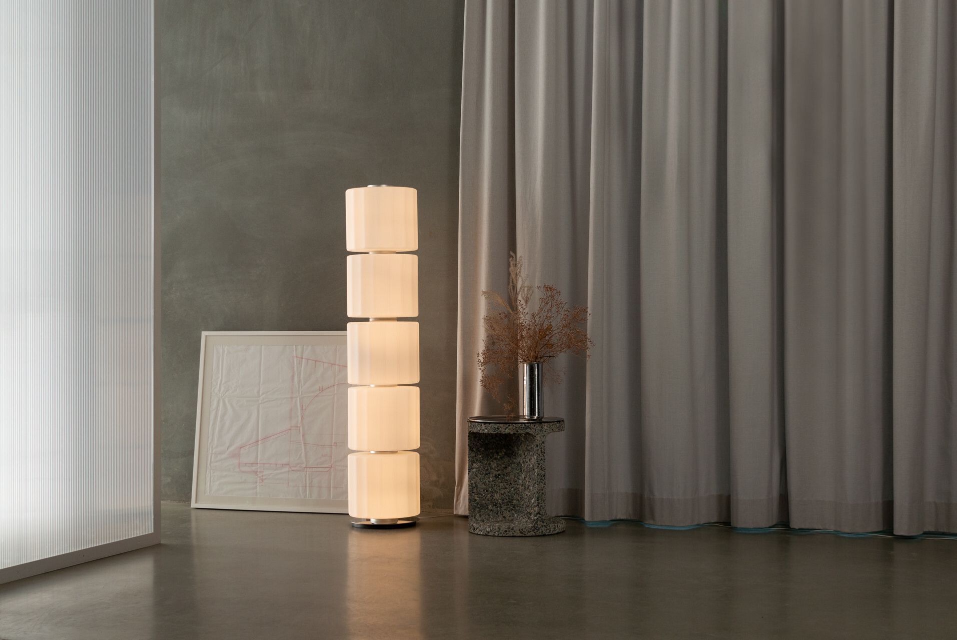 Стеклянный светодиодный торшер с диммером A-N-D Column ARCH-00012744 - Вид №1