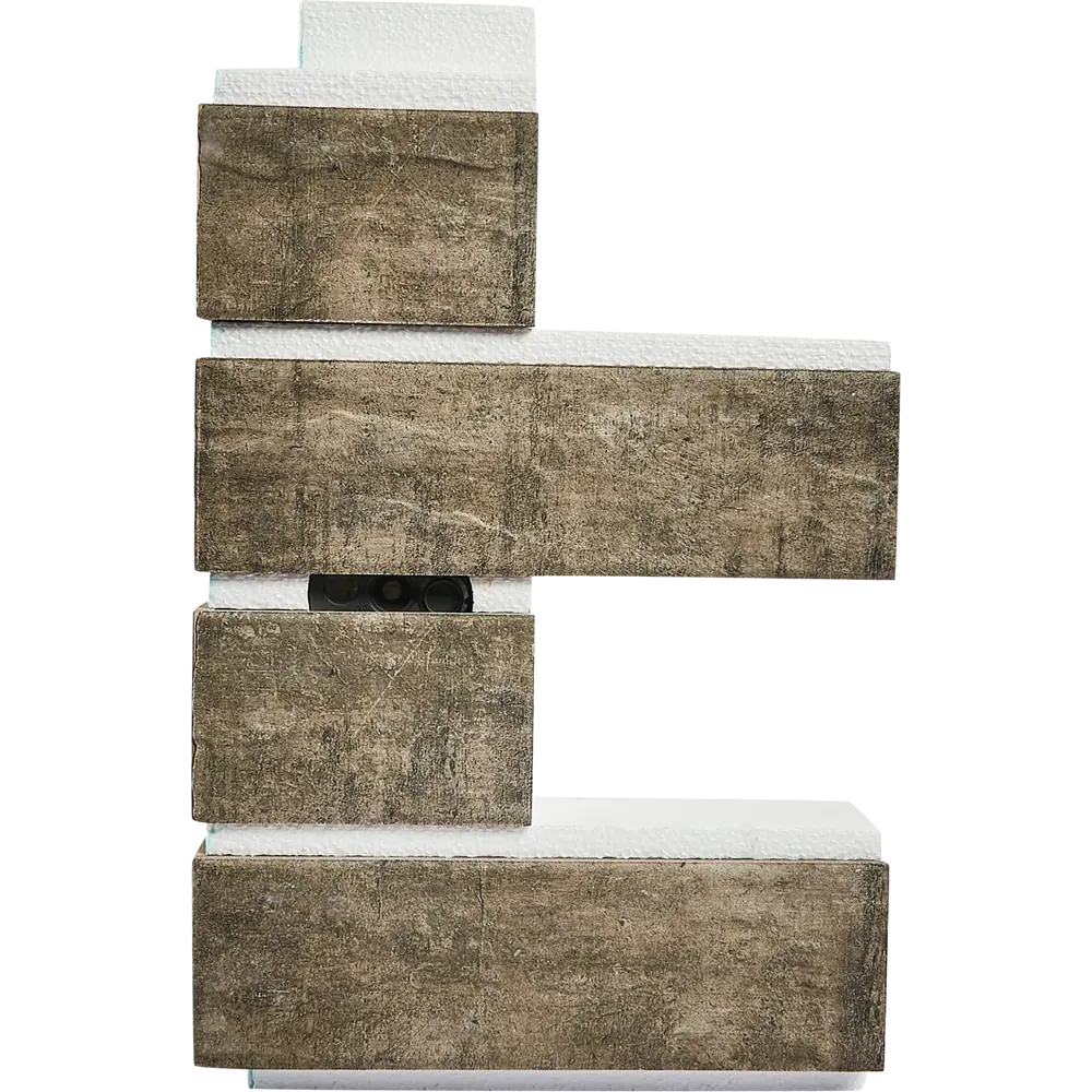 Термопанель наружный угол Мосстрой-31 Brick Wall натурал 26x25x41x5 см STLM-2105329 - Вид №1