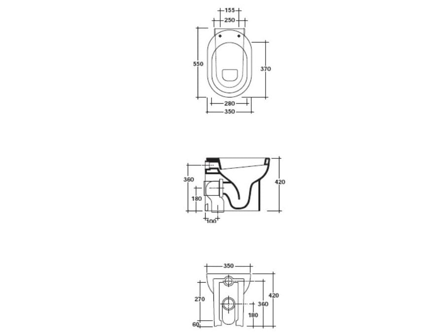 Керамический туалет Galassia M2 ARCH-00016672 - Вид №2